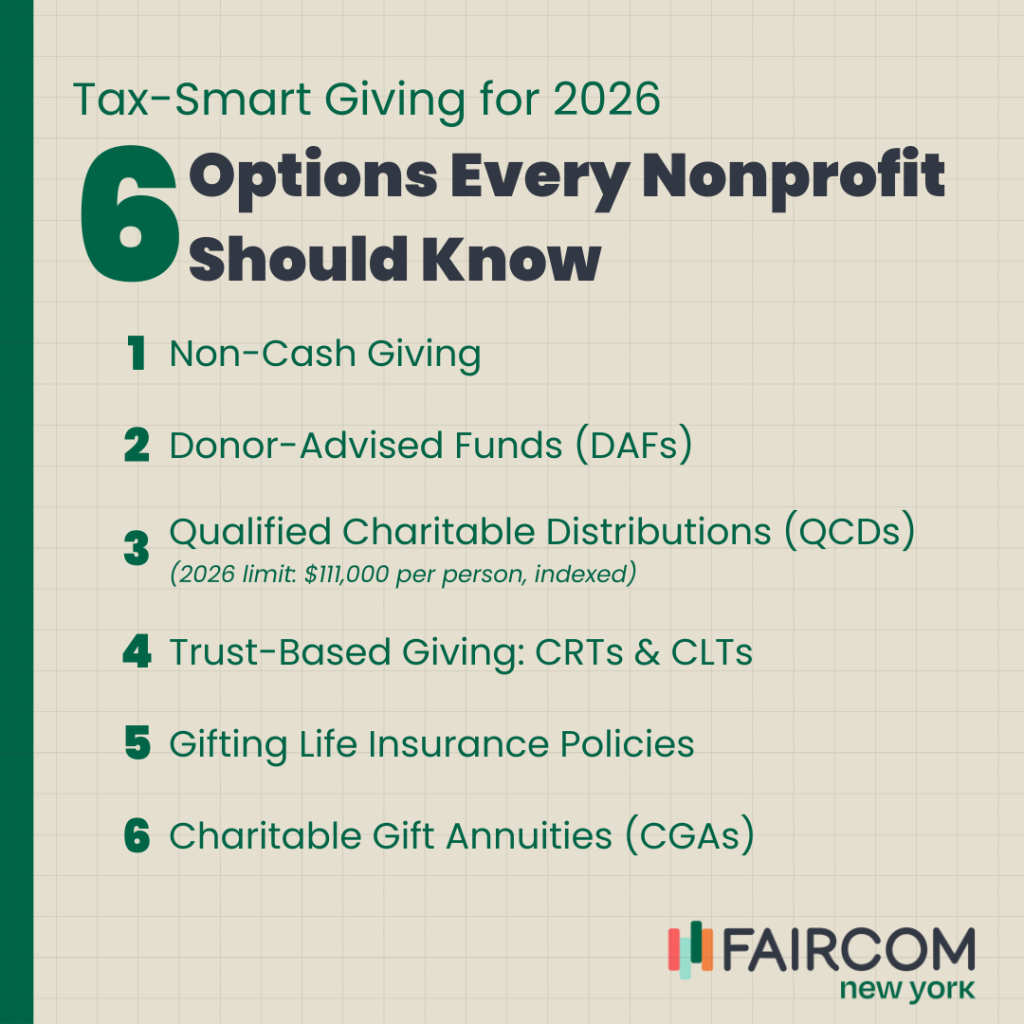 Tax-smart philanthropy tips for 2026.