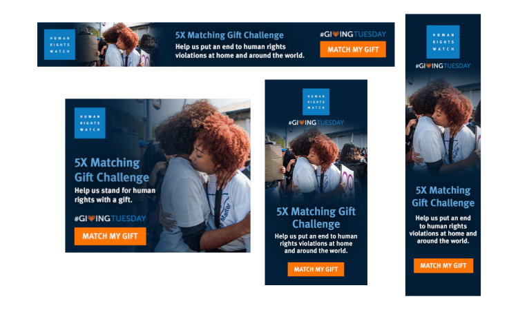 Human Rights Watch Giving Tuesday 2020 Faircom New York Display Ads